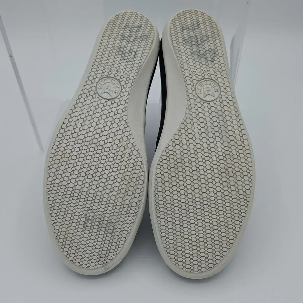 Mephisto Karla Perforated Ballet Flats Women Size 6.5 Black Suede Comfort Shoes